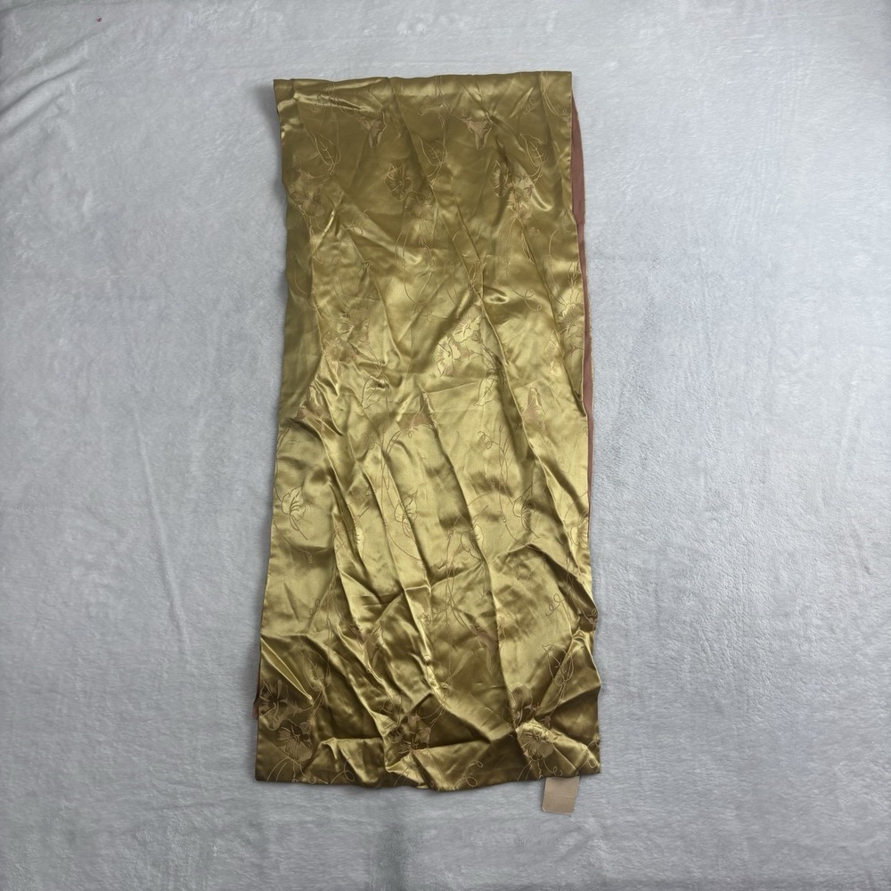 VTG Nick & Nora New York Silk Blend Gold Floral‎ Rectangle Scarf